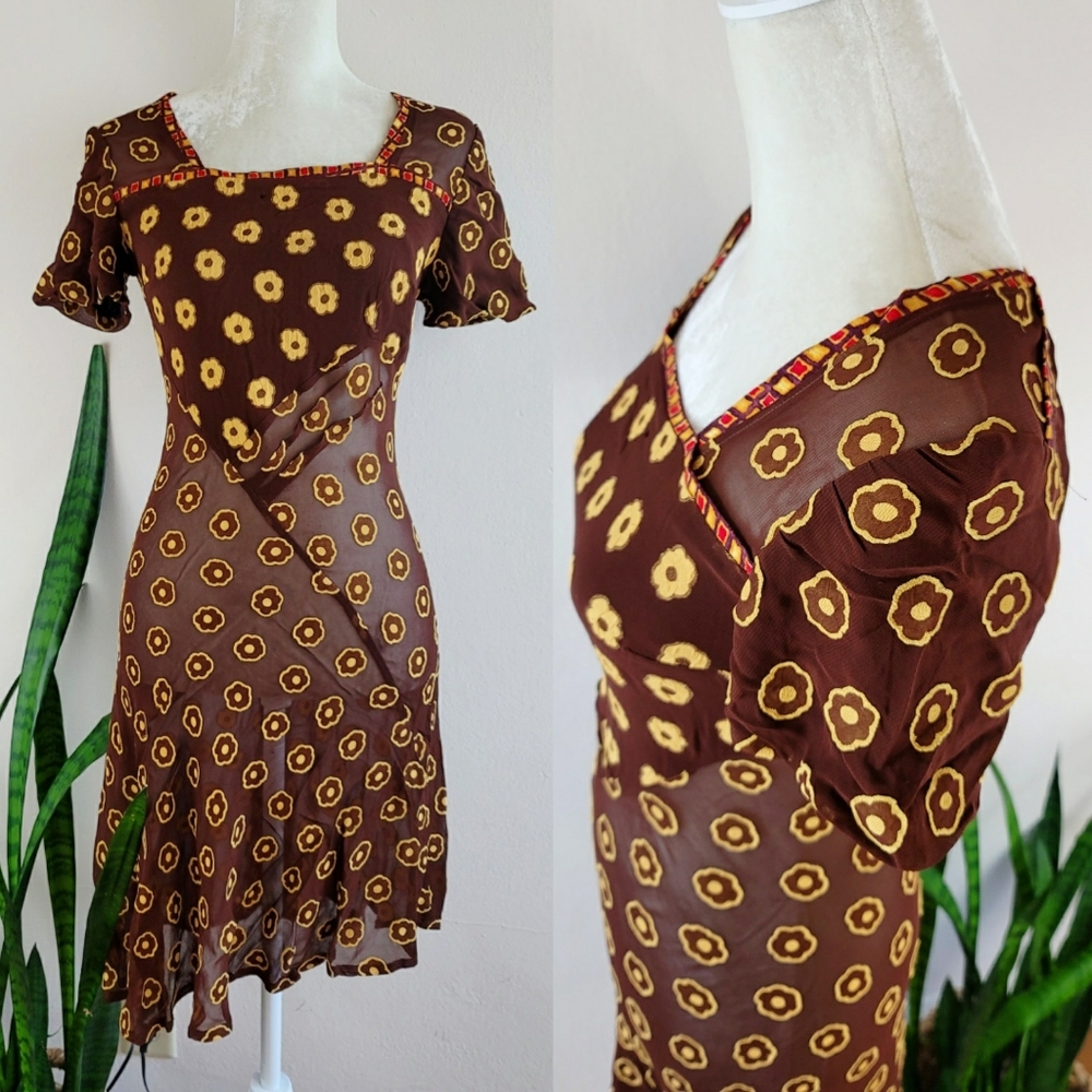 VTG 80s Georges Lévesque Pour Scandale Sheer Dress